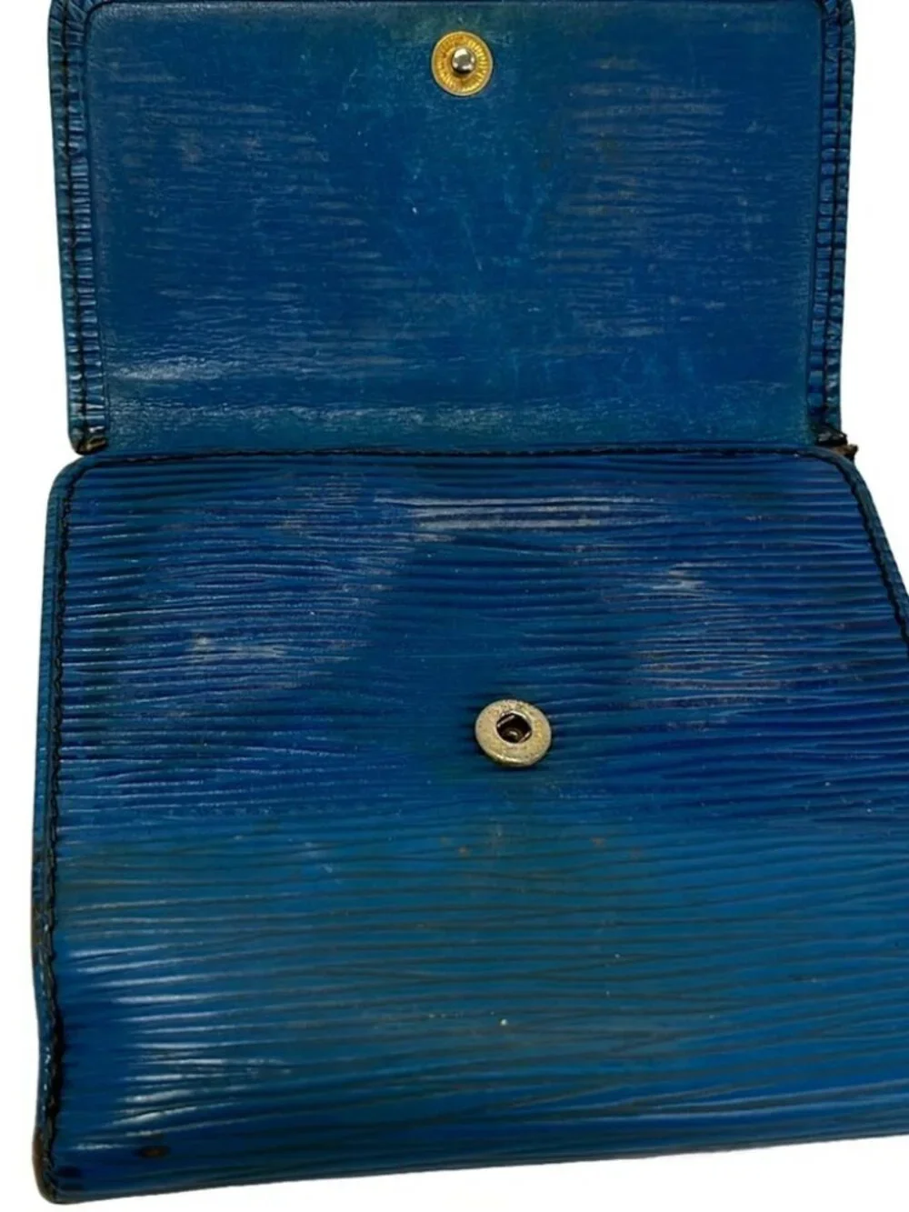 LOUIS VUITTON Porte Monnaie Billets Cartes Credit M63485 Toledo Blue Epi